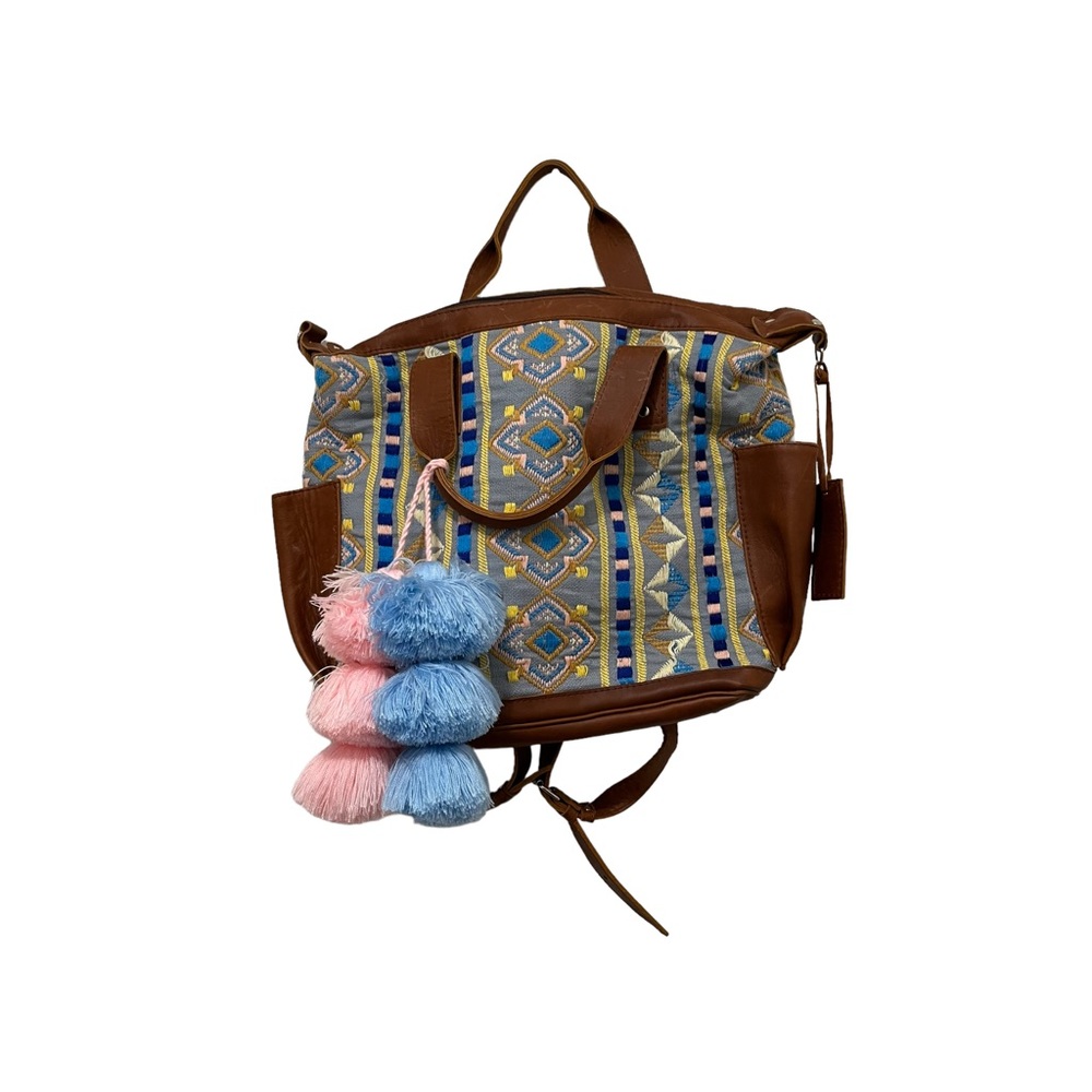 Nena & Co Heritage & Society Falseria Embroidered Backpack Purse Boho Bag